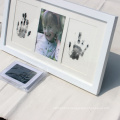 Baby's Handprint Footprint Memory Kit Picture Wood Frame with Ink Pads Keepsake Kit Unique New Baby Growning Gift